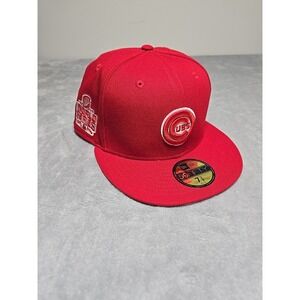 New Era 59FIFTY Chicago Cubs World Series 2016 Edition Red/White Hat 7 3/8 New